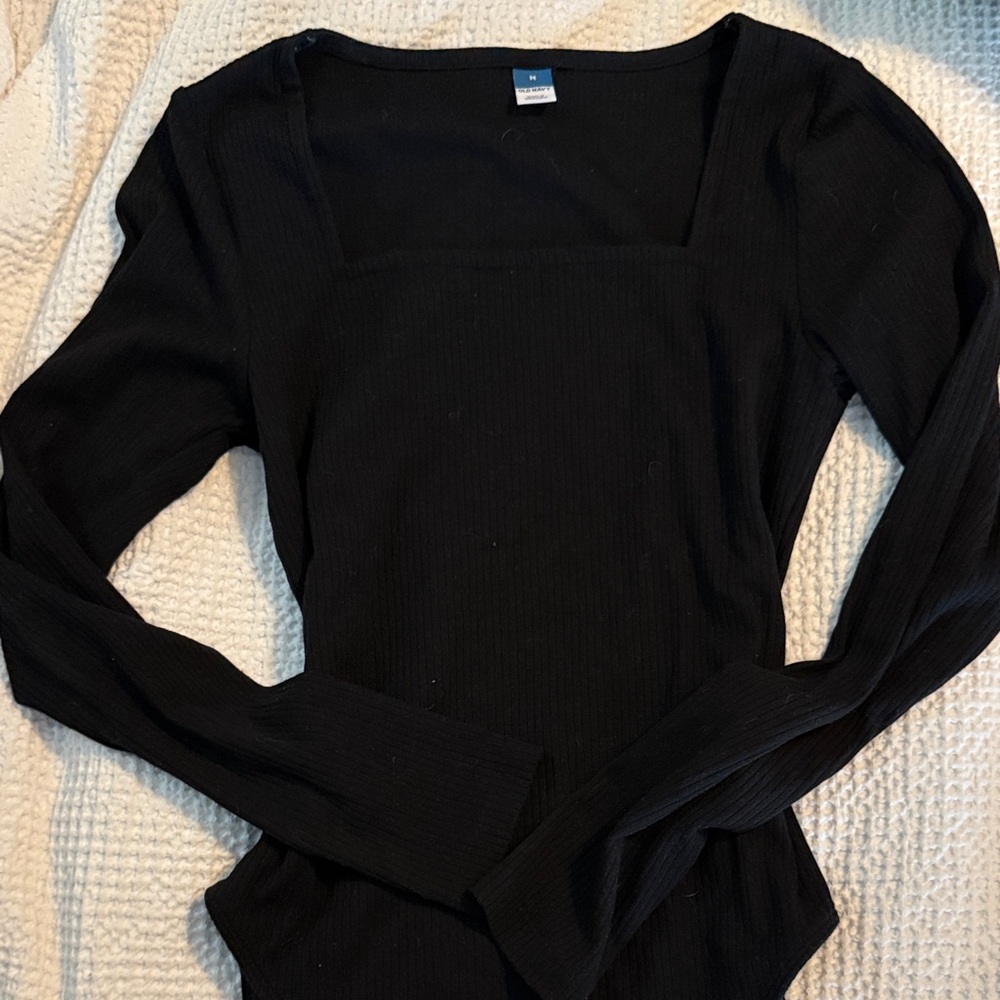 Black long sleeve bodysuit